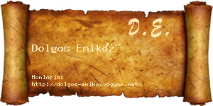 Dolgos Enikő névjegykártya