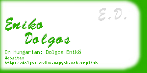 eniko dolgos business card